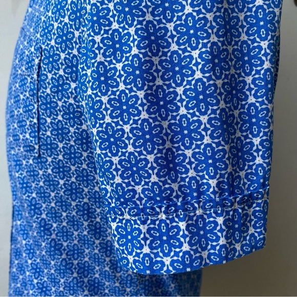 Vintage Kennington California Blue Flower Power Button Down Shirt Small - Picture 9 of 11